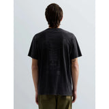 Replay Biker-Print Cotton T-Shirt In Black