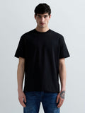 Replay Mens Crew Neck T-shirt With Embroidery In Black