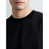 Replay Mens Crew Neck T-shirt With Embroidery In Black