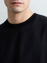 Replay Mens Crew Neck T-shirt With Embroidery In Black