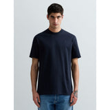 Replay Logo Embroidery T-Shirt In Dark Navy