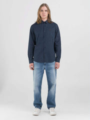 Replay M4118 000 74955 S Shirt Navy Blue