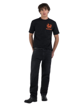 Replay Mens Custom Printed Tiger T-Shirt In Black