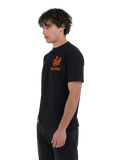 Replay Mens Custom Printed Tiger T-Shirt In Black