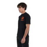 Replay Mens Custom Printed Tiger T-Shirt In Black