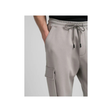Replay Fleece Cargo Joggers In Stone