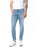 Replay Mens Anbass Slim Fit Jean In Light Wash