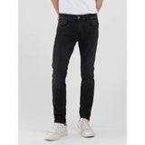 Replay Mens Slim Fit Anbass Jeans In Black