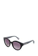 Max & Co Round Catlook Rubber Frame Sunglasses For Women In Black & Grey