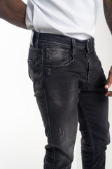 Replay Mens Black Stretch Denim Super Slim Skinny Jeans