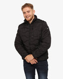 Soviet Mens Quilted Puffer Jacket In Black