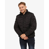 Soviet Mens Quilted Puffer Jacket In Black