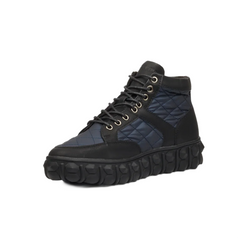 Mazerata Mens Pigale 8 Faux Nubuck Shoes In Black And Navy
