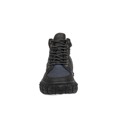 Mazerata Mens Pigale 8 Faux Nubuck Shoes In Black And Navy