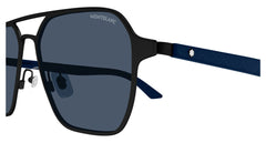 Mont Blanc Pilot Sunglasses For Men In Matte Navy