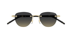 Mont Blanc Mens Sunglasses In Gold And Black