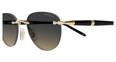 Mont Blanc Mens Sunglasses In Gold And Black