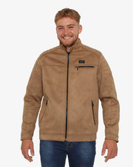 Soviet Mens Castillo Casual Ride Jacket In Dark Sand