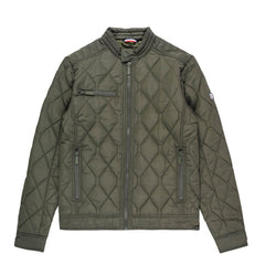 Ben Sherman Men Quilted Bomber Jacket Olive