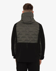 Soviet Mens Hooded Lightweight Jacket In Black And Olive
