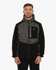 Soviet Mens Hooded Lightweight Jacket In Black And Olive