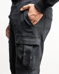 Soviet Boys Cargo Joggers In Black