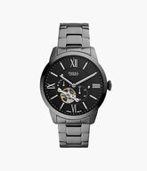 Fossil mens Townsman Automatic Smoke Stainless-Steel Watch