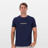 Salomon Mens Mid Logo Short Sleeves T-Shirt In Navy Blazer