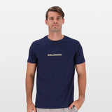 Salomon Mens Mid Logo Short Sleeves T-Shirt In Navy Blazer