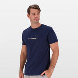 Salomon Mens Mid Logo Short Sleeves T-Shirt In Navy Blazer