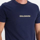 Salomon Mens Mid Logo Short Sleeves T-Shirt In Navy Blazer
