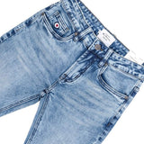 Ben Sherman Men Slim Fit Sand Wash Denim Mid Blue
