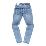 Ben Sherman Men Slim Fit Sand Wash Denim Mid Blue