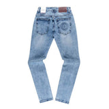 Ben Sherman Men Slim Fit Sand Wash Denim Mid Blue