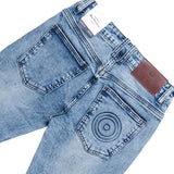 Ben Sherman Men Slim Fit Sand Wash Denim Mid Blue
