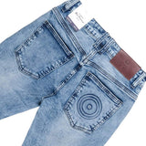 Ben Sherman Men Slim Fit Sand Wash Denim Mid Blue