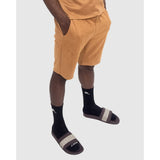 Soviet Mens Medal Track Shorts In Tobacco