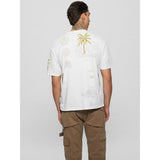 Guess M4Yi0Hk9Rm1G Mns Ss Bs Palm Collrge Tee White