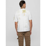 Guess M4Yi0Hk9Rm1G Mns Ss Bs Palm Collrge Tee White