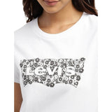 Levi's Womens The Perfect T-shirt Mini Flower BW In White