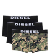 Diesel Mens M-Umbx Damie 3 Pack Boxer Shorts in Camo Multi