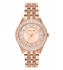 Michael Kors Harlowe Womens Rose Gold Stainless Steel Watch