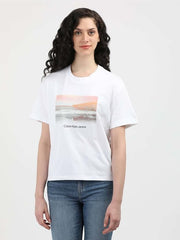 Calvin Klein Photo Graphic Relaxed Tee In White