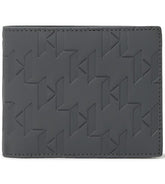 Karl Lagerfeld K-Monogram Weatherproof Wallet In Grey