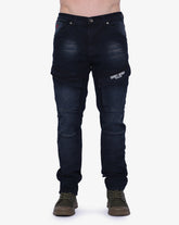 Soviet Mens Portela Pocket Cargo Jeans In Blue Black