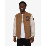Soviet Mens Baseball Jacket Taupe