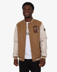Soviet Mens Baseball Jacket Taupe