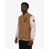 Soviet Mens Baseball Jacket Taupe