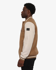 Soviet Mens Baseball Jacket Taupe