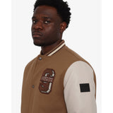 Soviet Mens Baseball Jacket Taupe